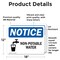 Signmission Non-Potable Water, 18 in W x Rectangle, Vinyl Decal OS-2PACK-NS-D-1218-L-16244 - alternate 5